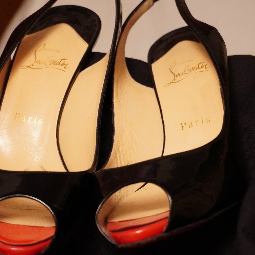 Black patent leather Christian Louboutin heels - Picture 5 of 7